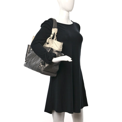Chanel Coated Canvas Quilted Large Paris Biarritz Tote Silver 2 of 16