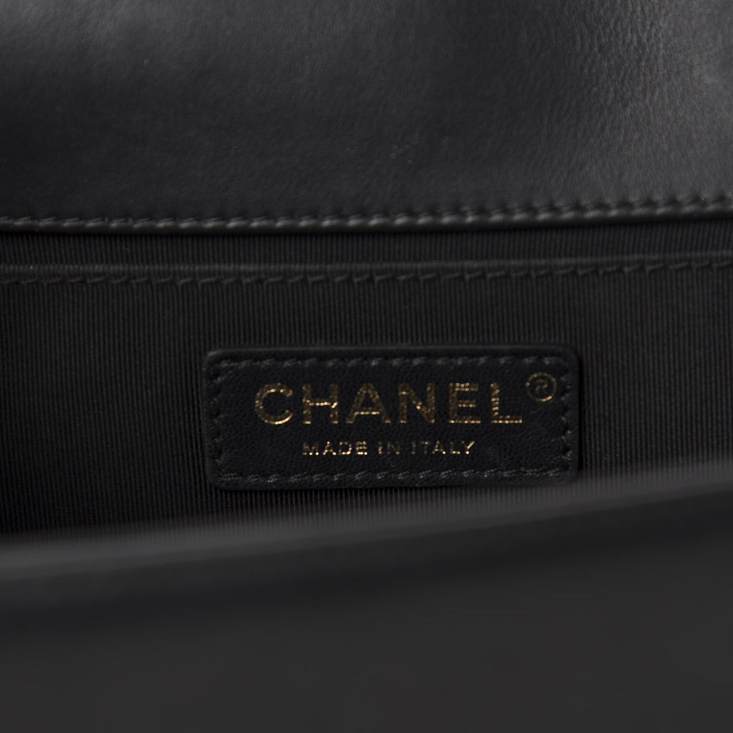 Calfskin Quilted Medium Boy Flap Black