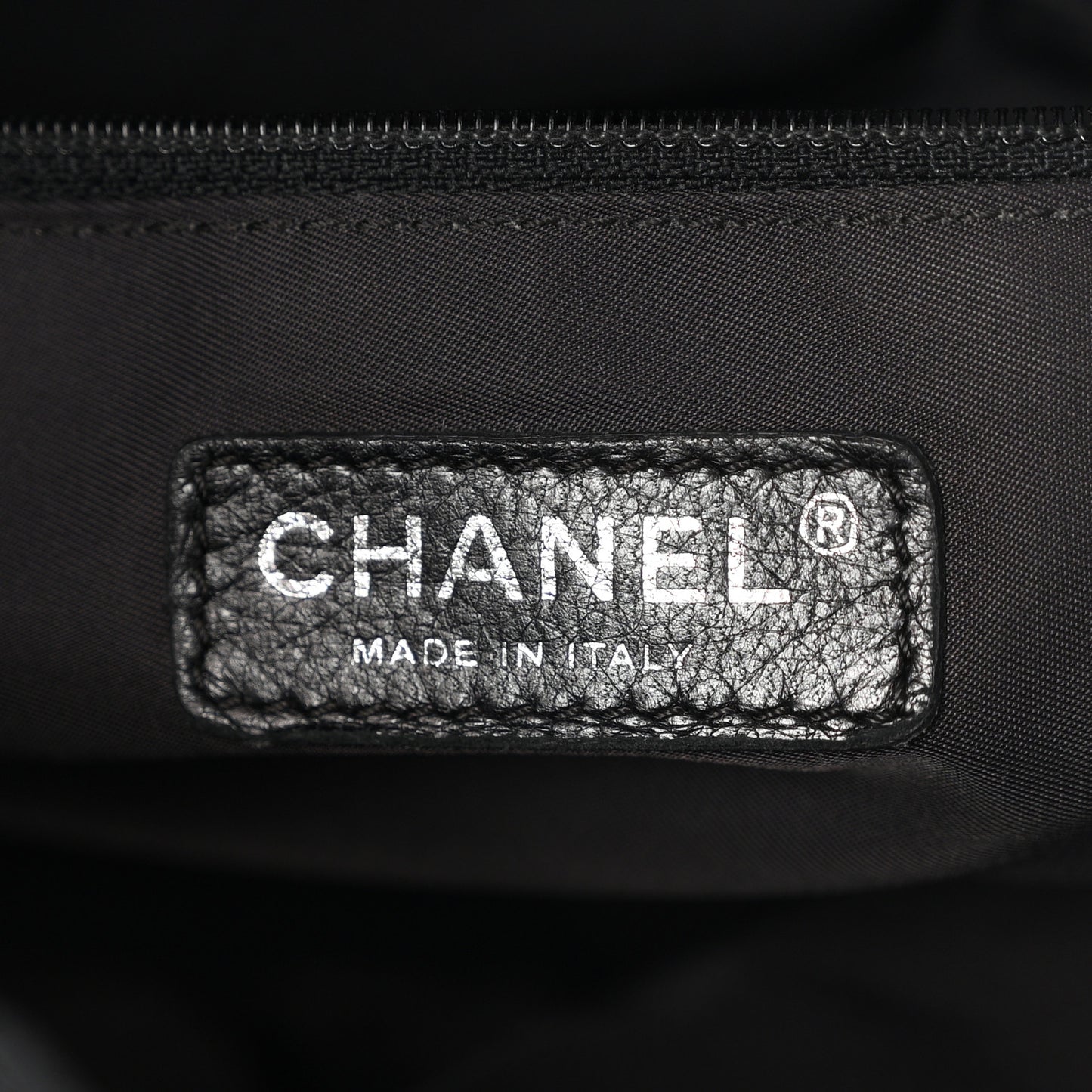 Coated Canvas Quilted Small Paris Biarritz Tote Black