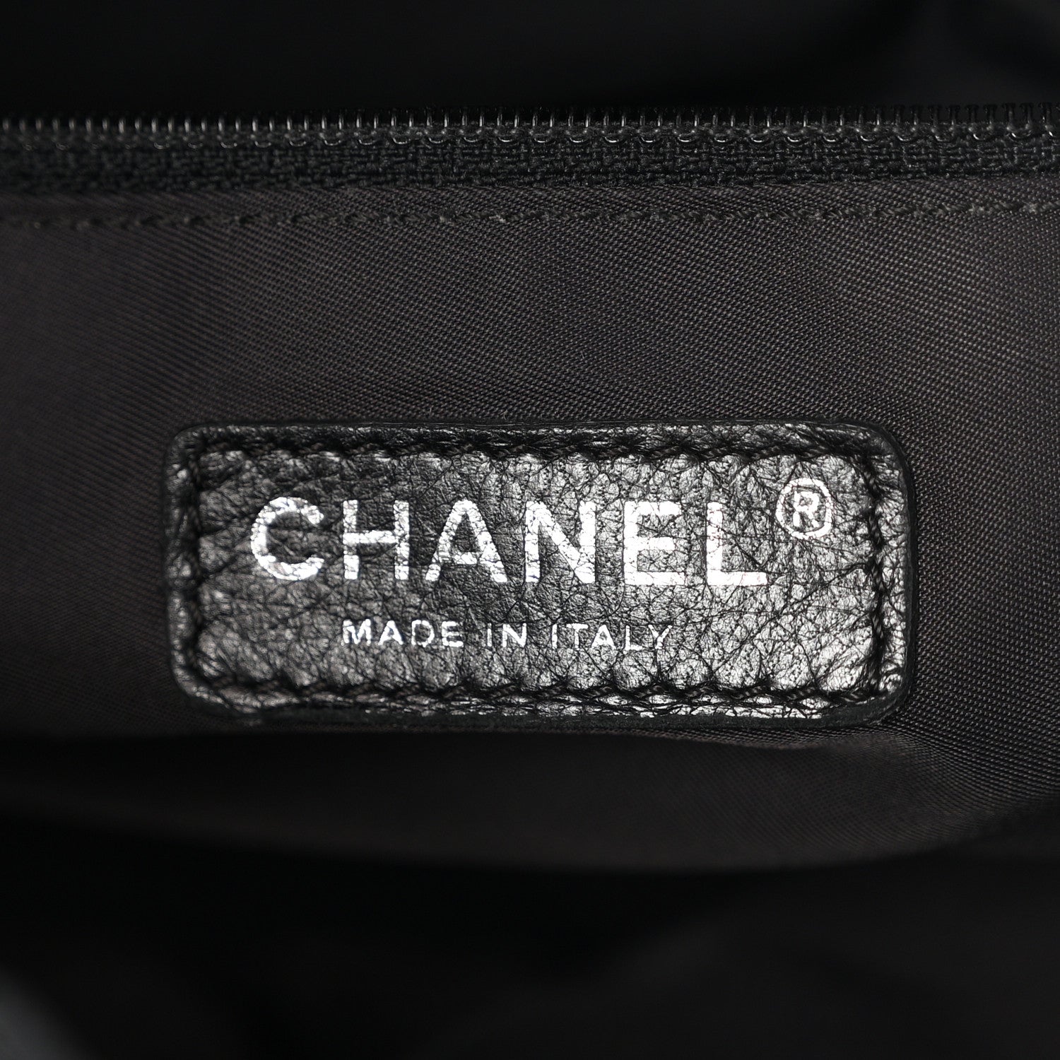Chanel Coated Canvas Quilted Small Paris Biarritz Tote Black 6 of 10