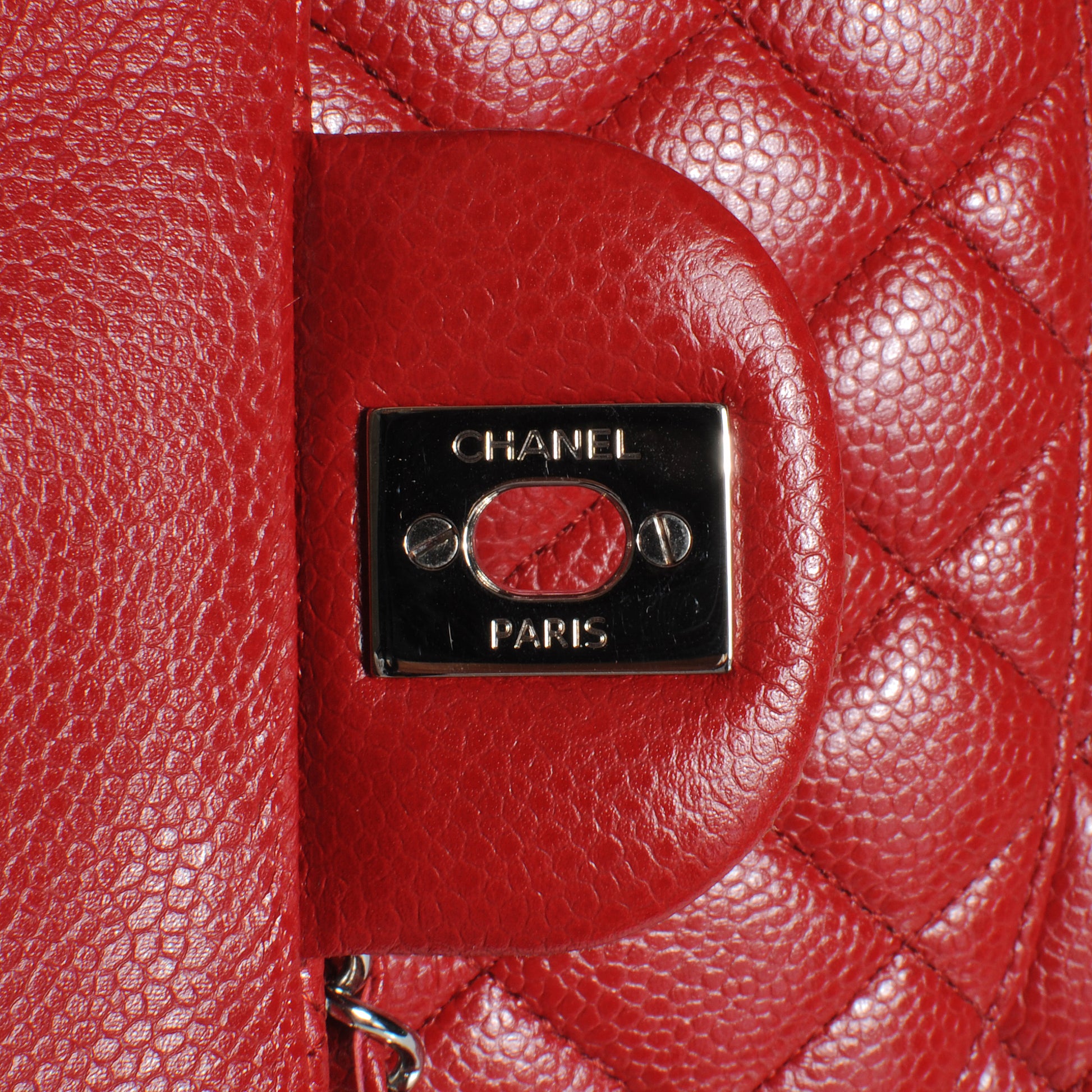 Chanel Caviar Quilted Medium Double Flap Red 6 of 10