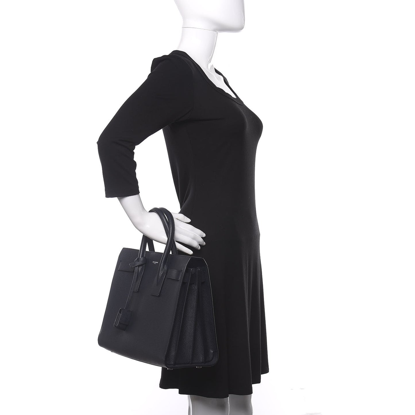 Grained Calfskin Small Sac De Jour Petrol