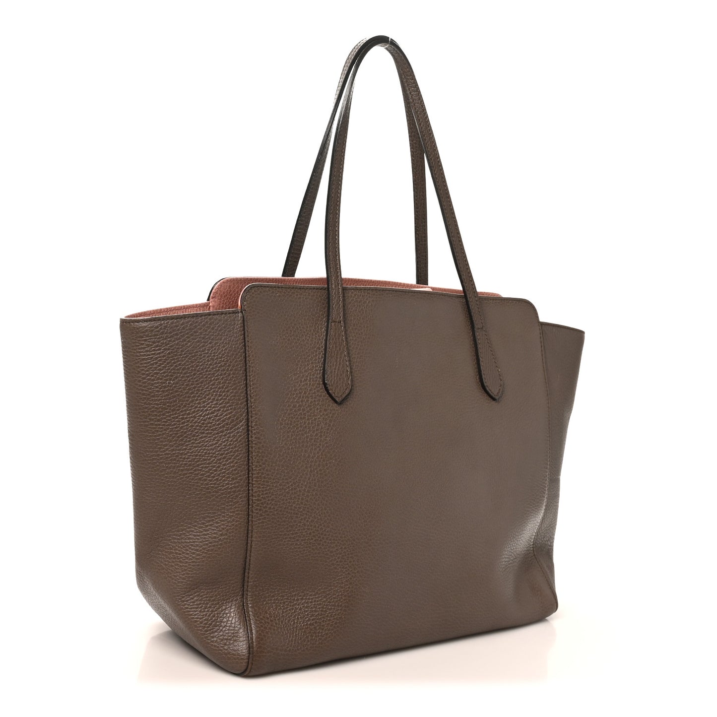 Dollar Calfskin Medium Swing Tote Grey Field Soft Pink