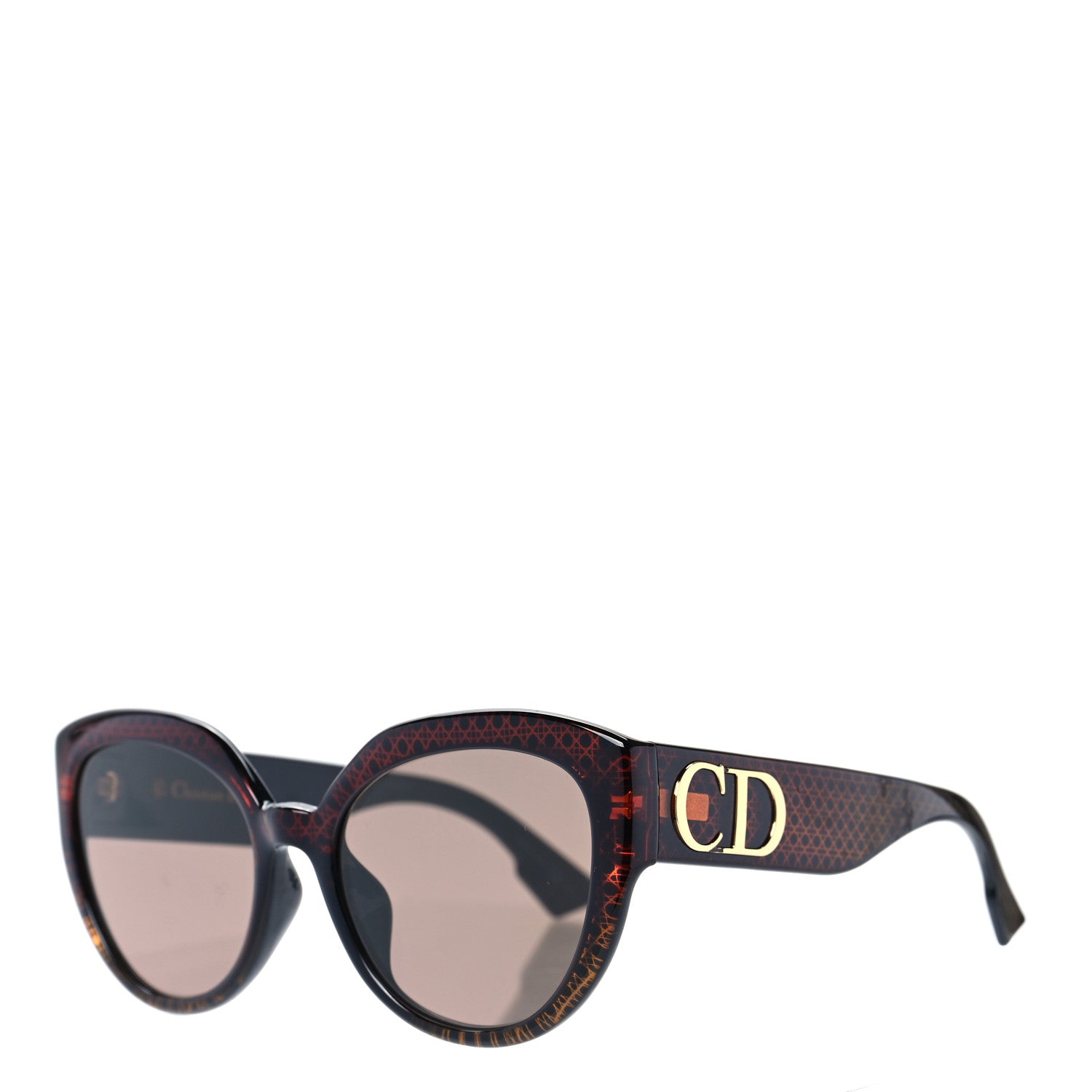 Christian Dior Acetate DDiorF Cat Eye Sunglasses Brown 1 of 8