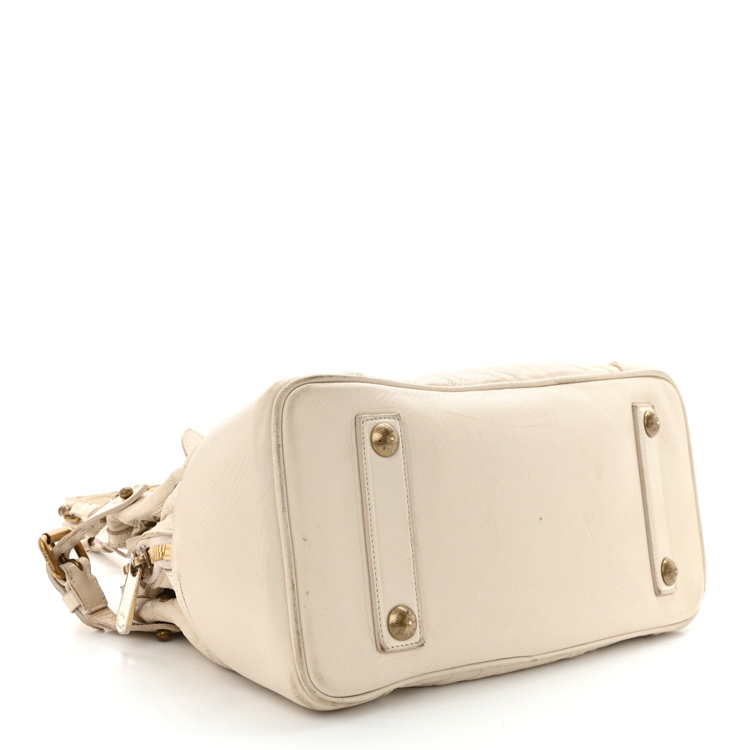 Louis Vuitton Lambskin Riveting White 4 of 19