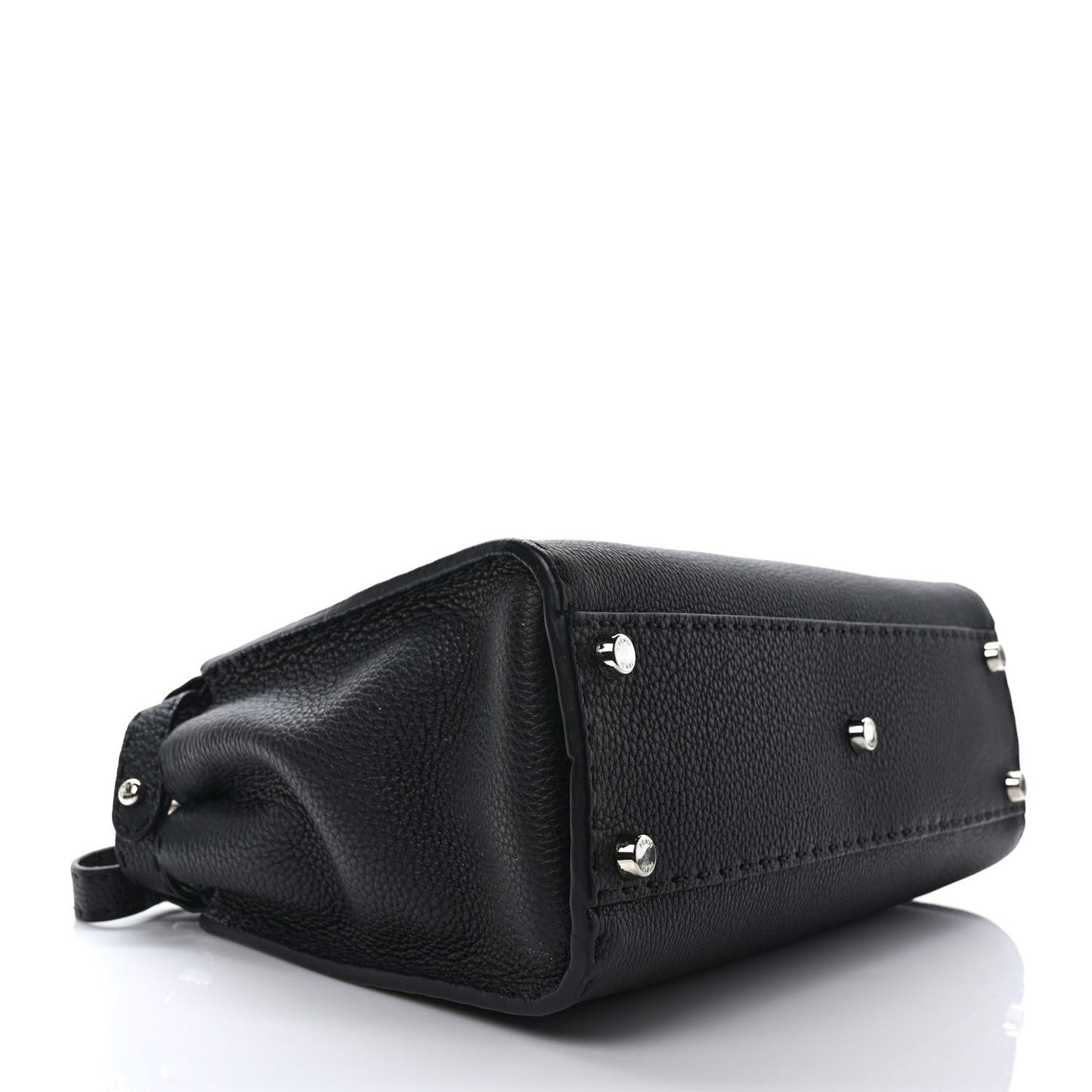 Cuoio Romano Selleria Bi-Color Medium Peekaboo Iconic Satchel Black Mou