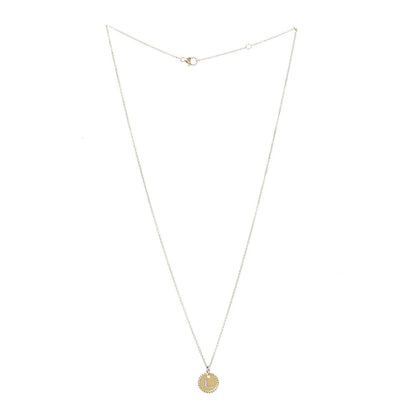 David Yurman 18K Yellow Gold Diamond Initial L Charm Necklace 3 of 6