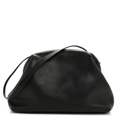 The Row Polished Saddle Calfskin Mira Clutch Black 1 of 10