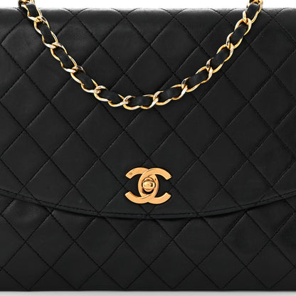 Chanel Lambskin Quilted Medium Single Flap Black 8 of 11