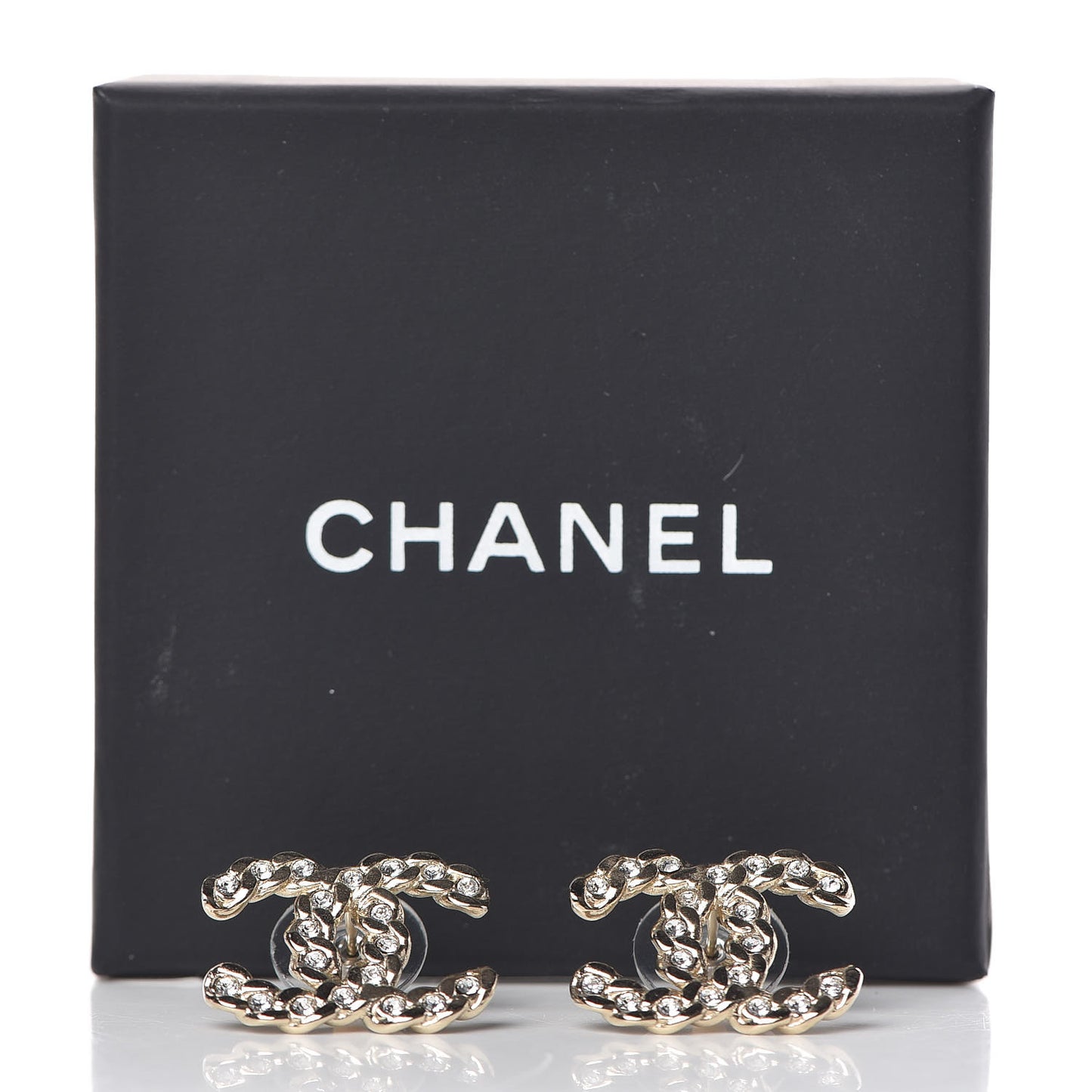 Crystal Pearls Coronation CC Earrings Gold