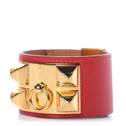 Hermes Epsom Collier de Chien CDC Bracelet S Rouge Casaque 1 of 9