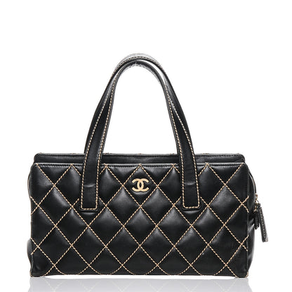 Chanel Calfskin Contrast Stitch Surpique Bowler Black 1 of 7