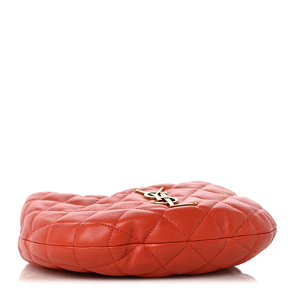 Saint Laurent Lambskin Quilted Icarino Bag Coral 4 of 10