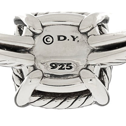 David Yurman Sterling Silver Diamond Black Orchid 9mm Chatelaine Pave Bezel Ring 62 10 4 of 4