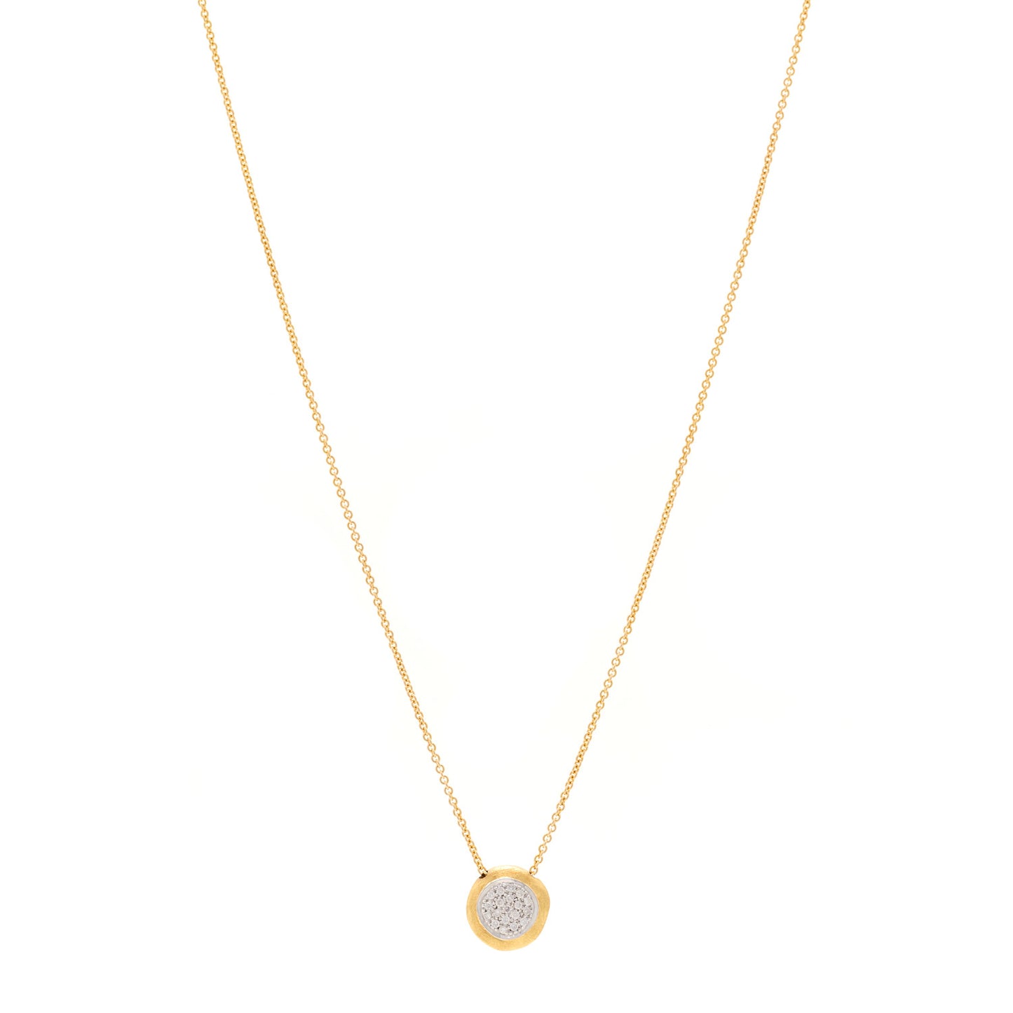 18K Yellow White Gold Diamond Jaipur Pendant Necklace
