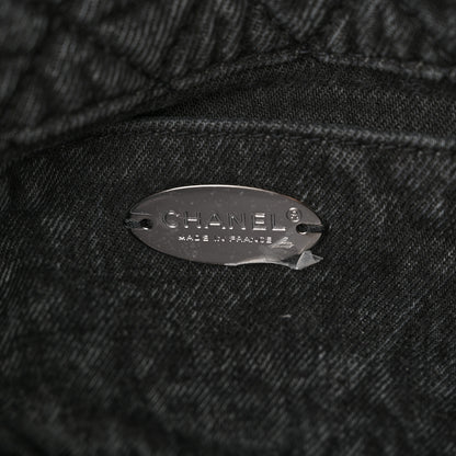 Chanel Washed Denim Quilted Small Denimpression Flap Grey Black 7 of 13