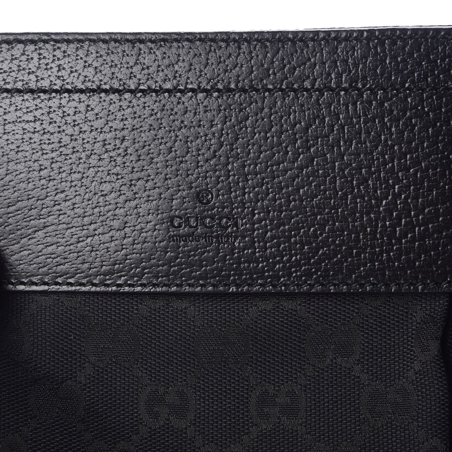 Gucci GG Monogram Web Double Pocket Belt Bag Black 6 of 10
