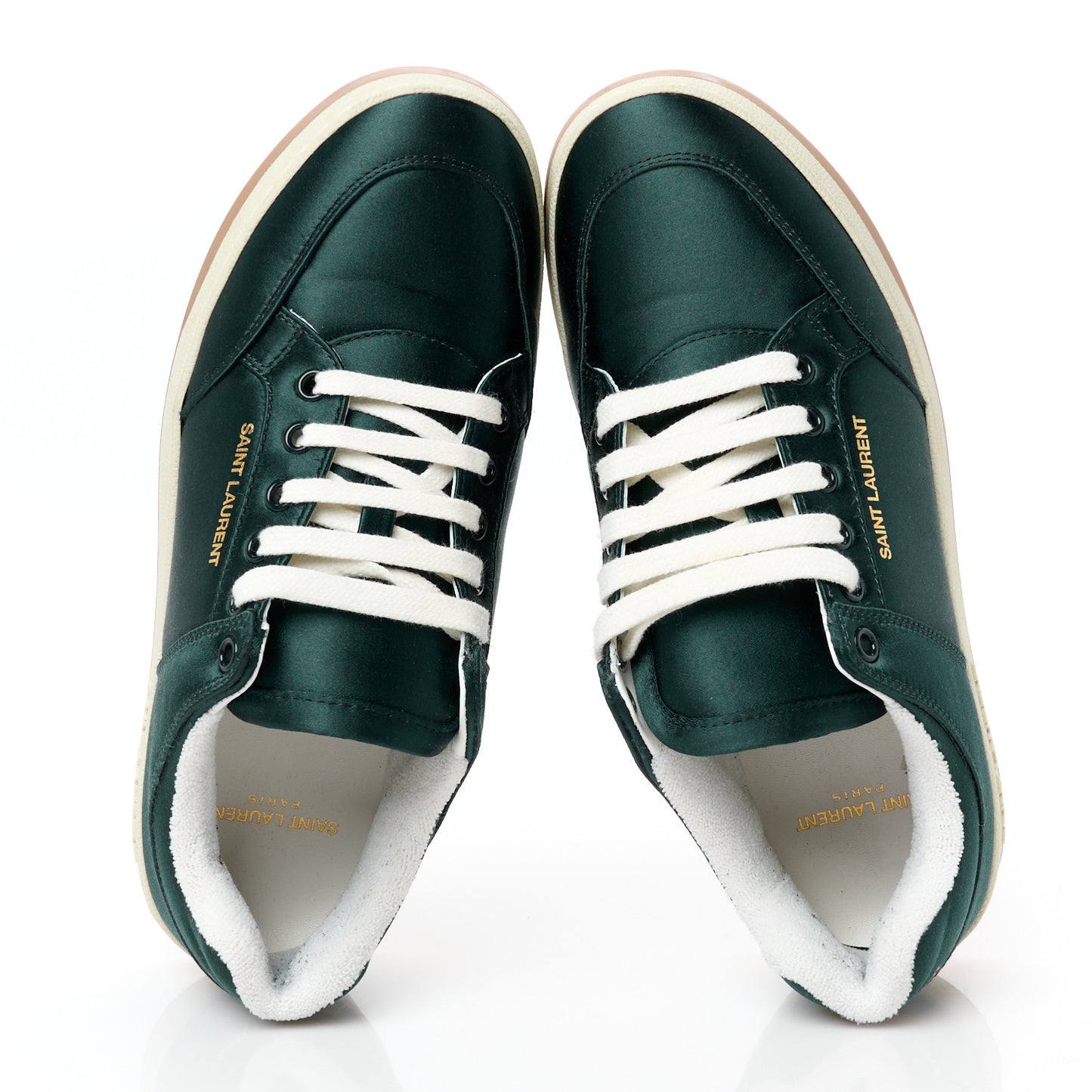 Satin Low Top Sneakers 38 Green