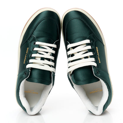 Saint Laurent Satin Low Top Sneakers 38 Green 2 of 10
