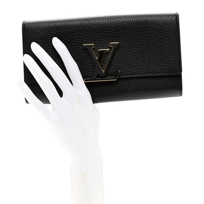 Louis Vuitton Taurillon Capucines Wallet Black 2 of 6