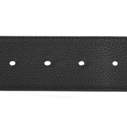 Christian Dior Grained Calfskin CD Belt 90 36 Brown Black 3 of 7
