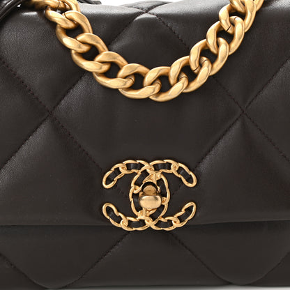 Chanel Lambskin Quilted Medium Chanel 19 Flap Dark Brown 8 of 11