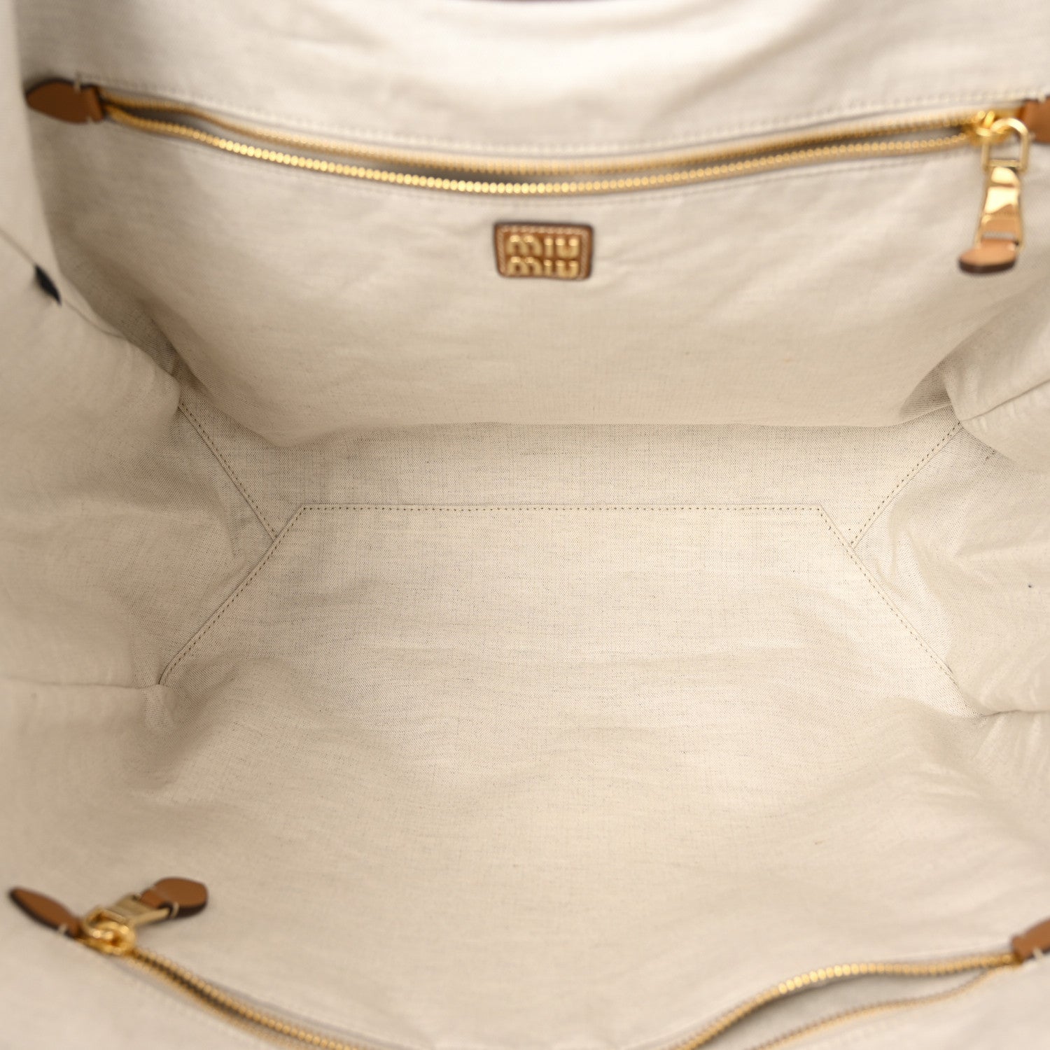 Miu Miu Nappa Large Ivy Tote Bag Caramel 5 of 11