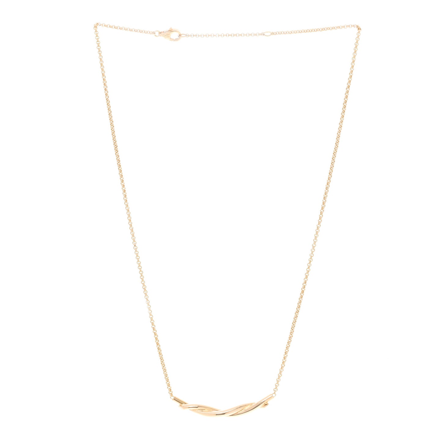 18K Yellow Gold Entrelaces Pendant Necklace
