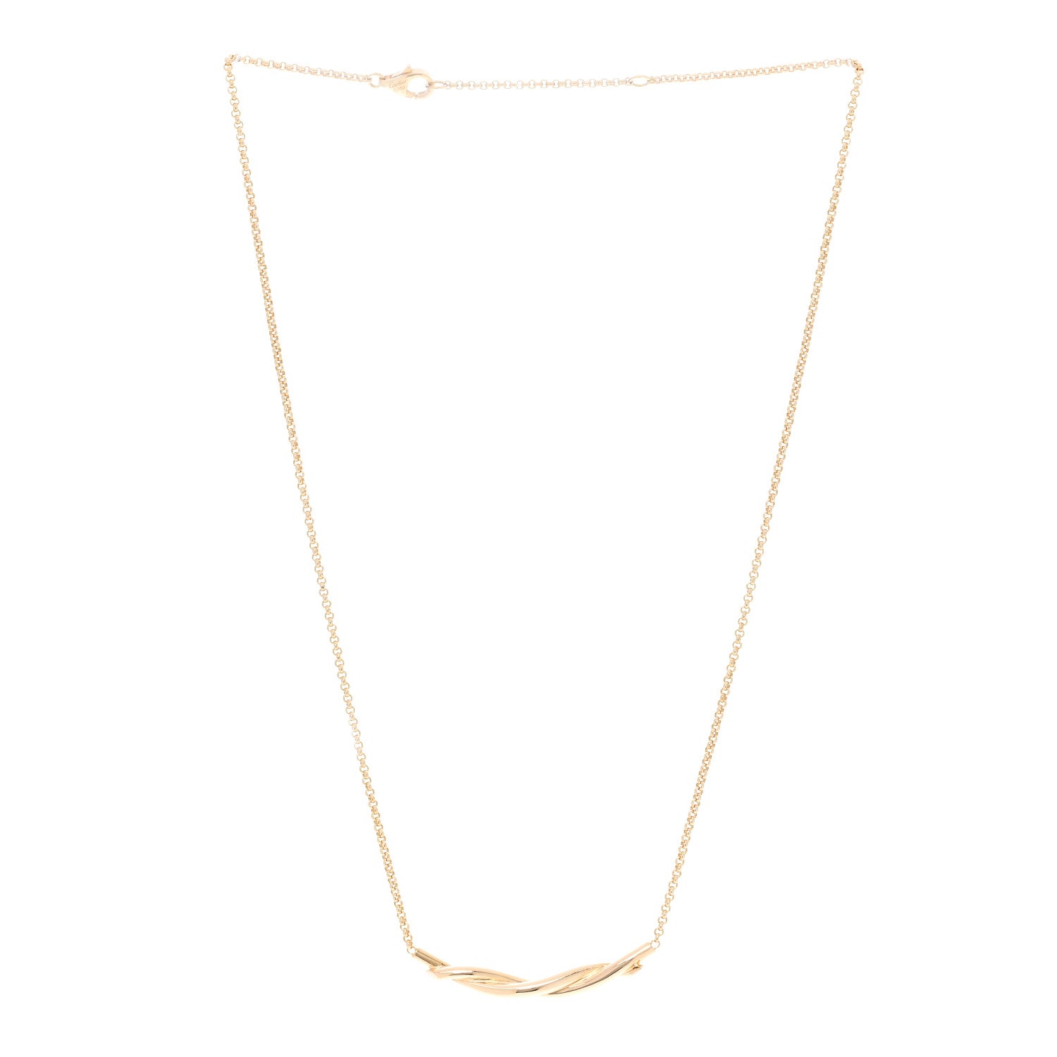Cartier 18K Yellow Gold Entrelaces Pendant Necklace 3 of 5