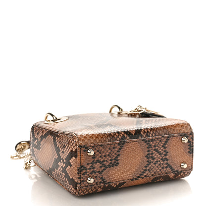 Christian Dior Snakeskin Mini Lady Dior Beige Multicolor 4 of 8