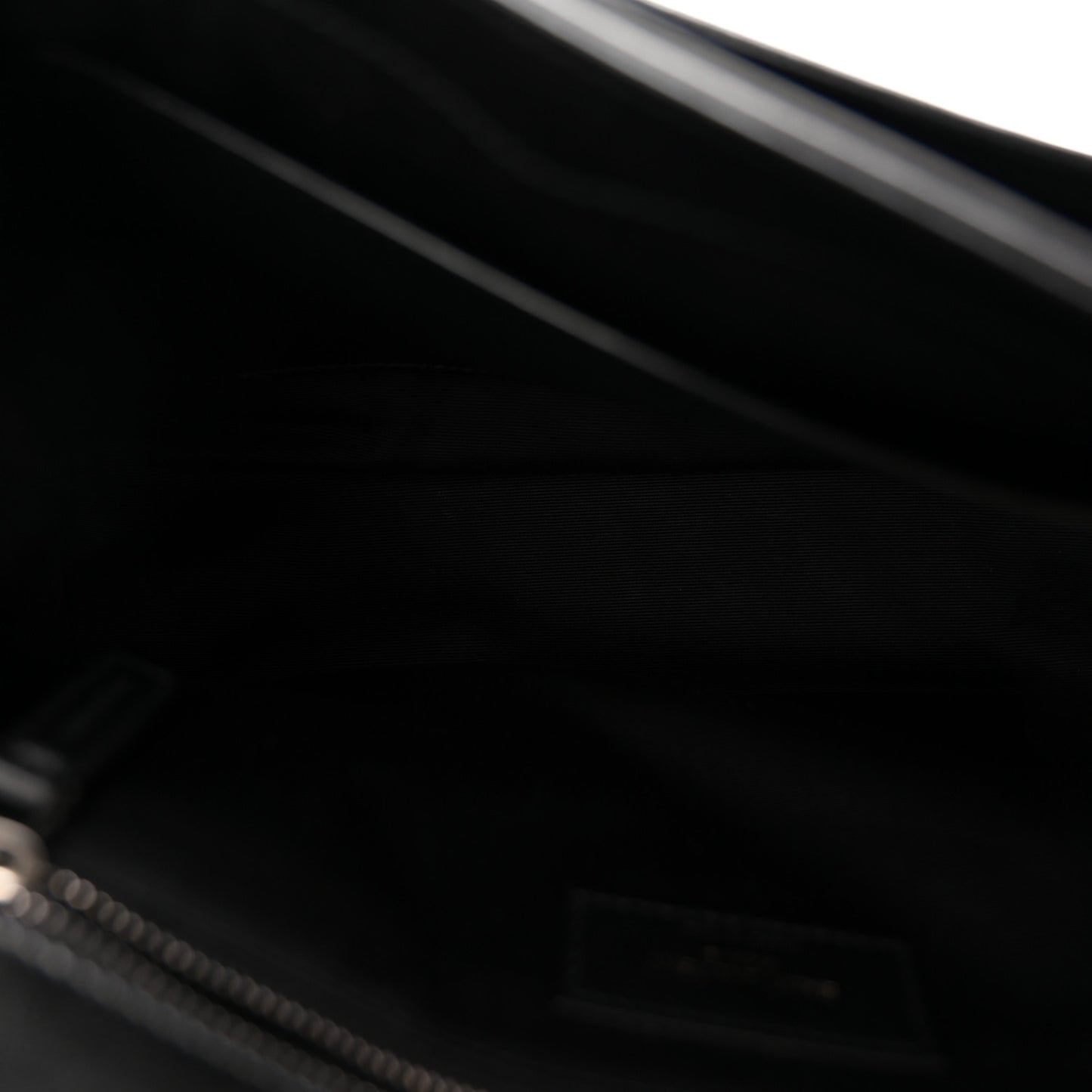 Crinkled Calfskin Monogram Medium Niki Chain Satchel Black