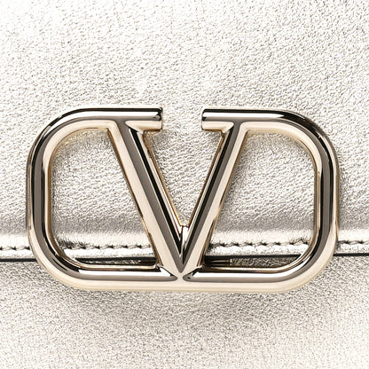 Valentino Garavani Metallic Calfskin Small VSling Shoulder Bag Silver 9 of 12
