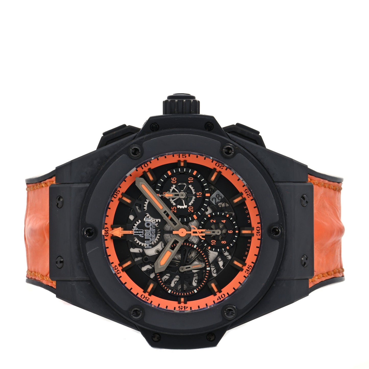 Ceramic Alligator 48mm King Power Punta del Este Chronograph Automatic Watch Black 710.CI.1129.NR.PDE1