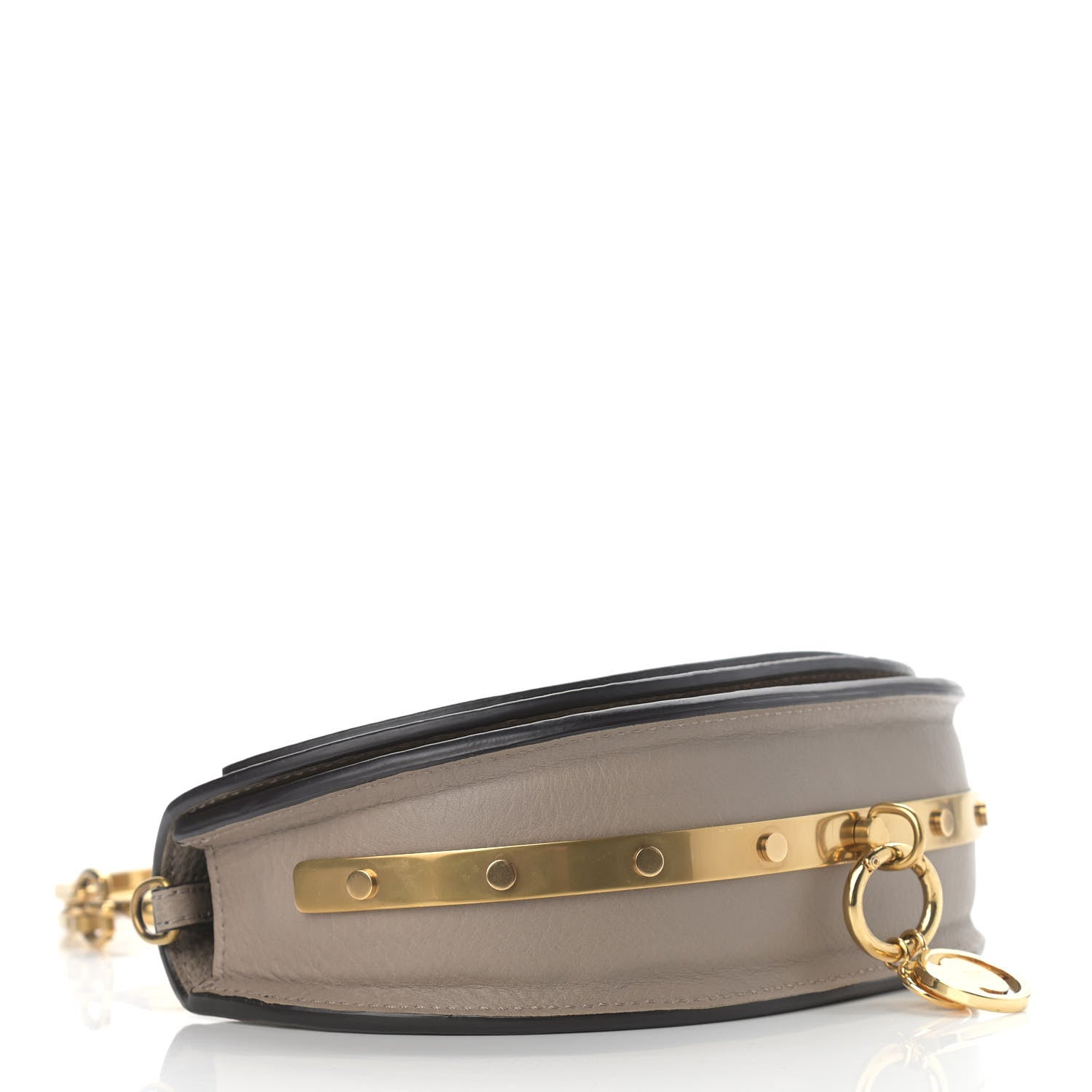 Chloe Calfskin Small Nile Bracelet Minaudiere Bag Motty Grey 3 of 12