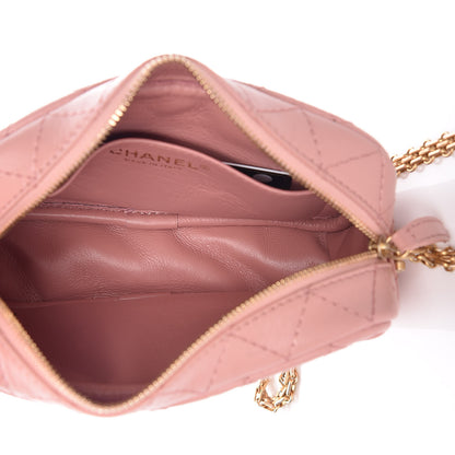 Chanel Aged Calfskin Quilted Mini Reissue Camera Case Pink 6 of 11