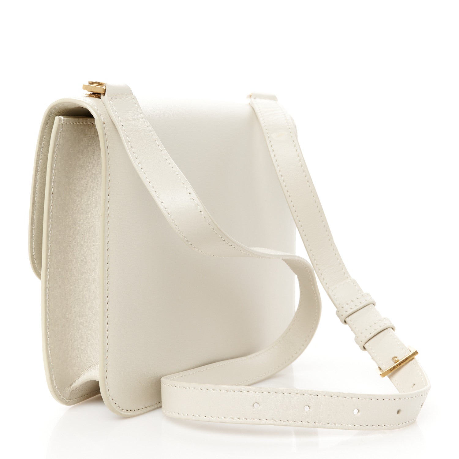Saint Laurent Smooth Calfskin Carre Satchel Crema Soft 3 of 12