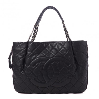 Chanel Caviar Expandable Zip Shoulder Bag Black 1 of 10