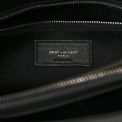 Saint Laurent Calfskin Y Quilted Monogram Medium Loulou Chain Satchel Earth 7 of 13