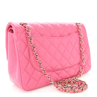 Chanel Caviar Quilted Jumbo Double Flap Pink 3 of 11