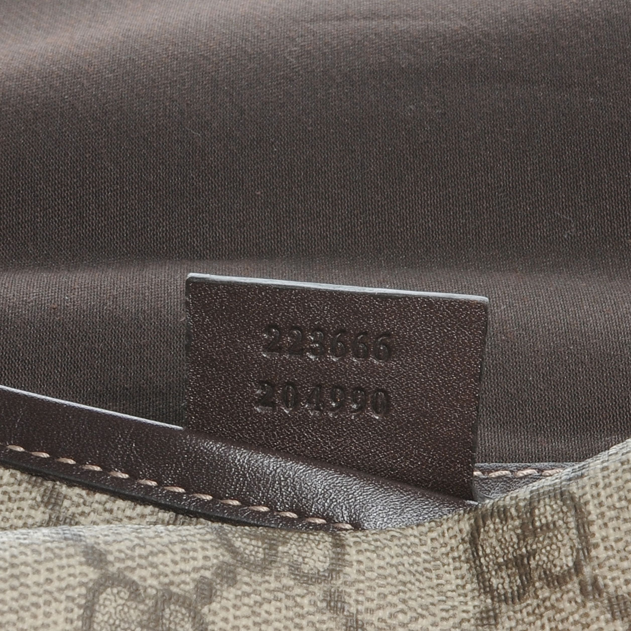 GG Supreme Monogram Selleria Calfskin Small Flap Messenger Bag Beige Ebony Cocoa Dark Chocolate