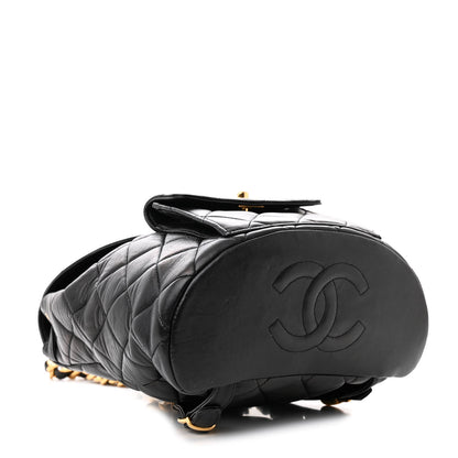 Chanel Lambskin Quilted Drawstring Backpack Black 4 of 13