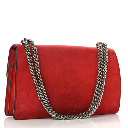 Gucci Suede Vitello Velvet Small Dionysus Shoulder Bag Vulcanic Red 2 of 16