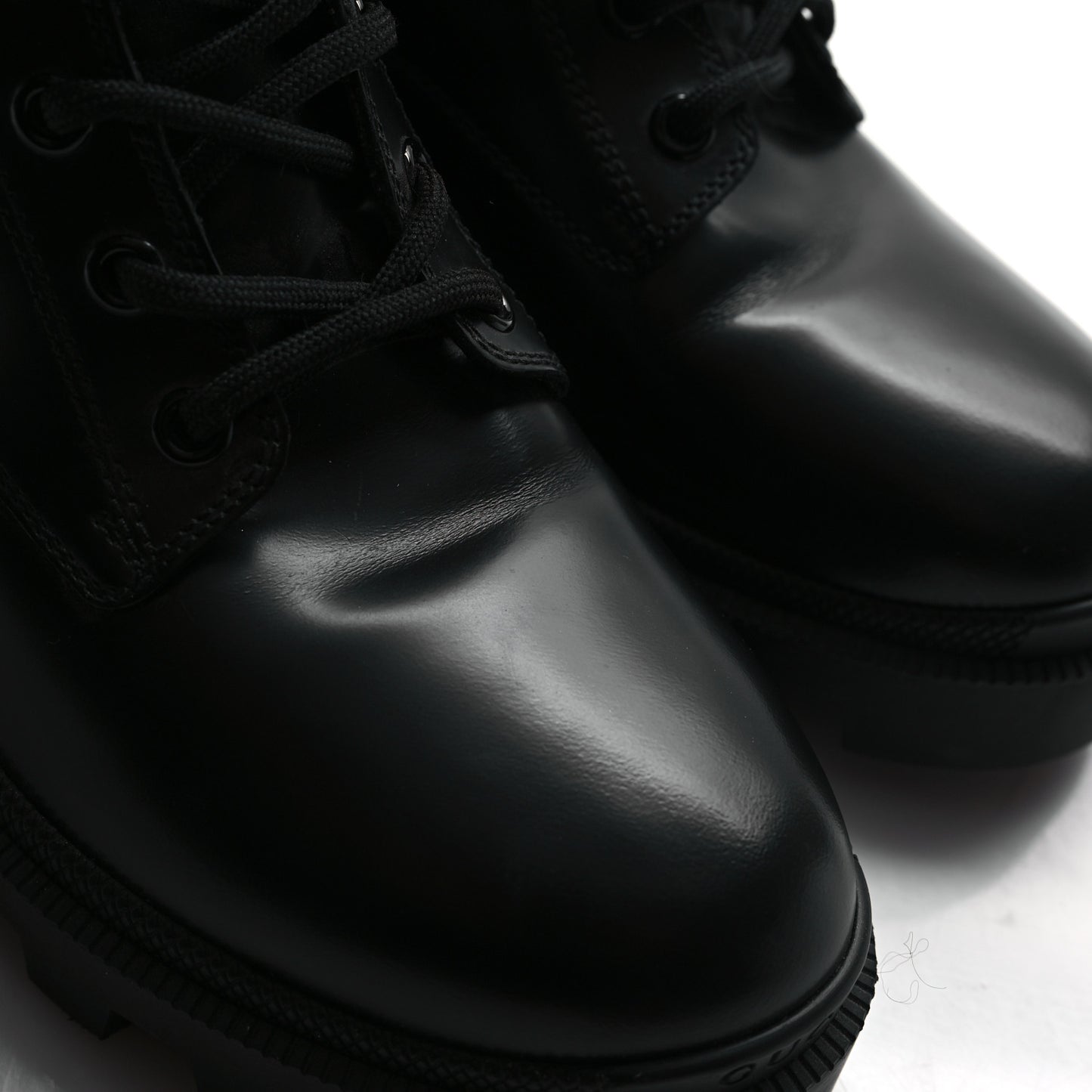 Magnum Calfskin Cirano Lux Web Lace Up Tall Combat Boots 36 Black Verde Hibiscus Red