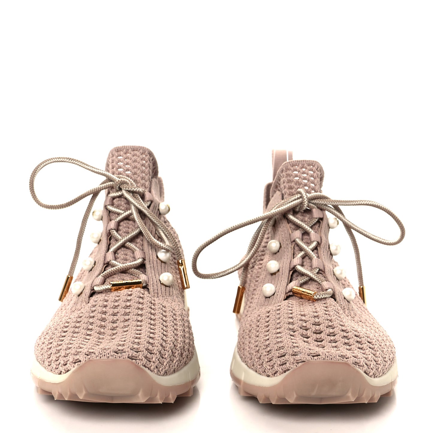 Veles Knit Pearly Lace Up Sneaker 38 Light Pink