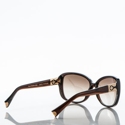 Louis Vuitton Heather Strass Sunglasses Z0456W Brown 4 of 7