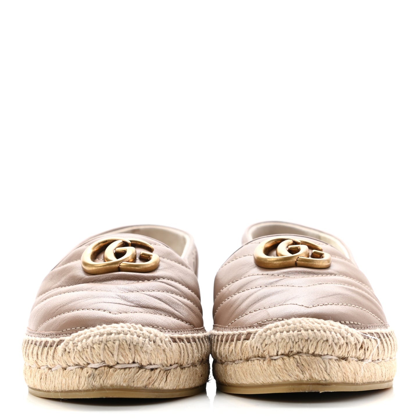 Nappa Matelasse GG Marmont Espadrilles 37.5 Porcelain Rose