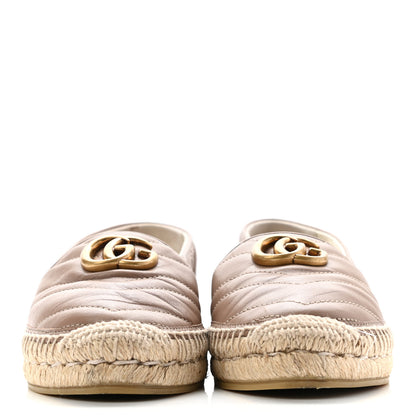 Gucci Nappa Matelasse GG Marmont Espadrilles 37.5 Porcelain Rose 2 of 14