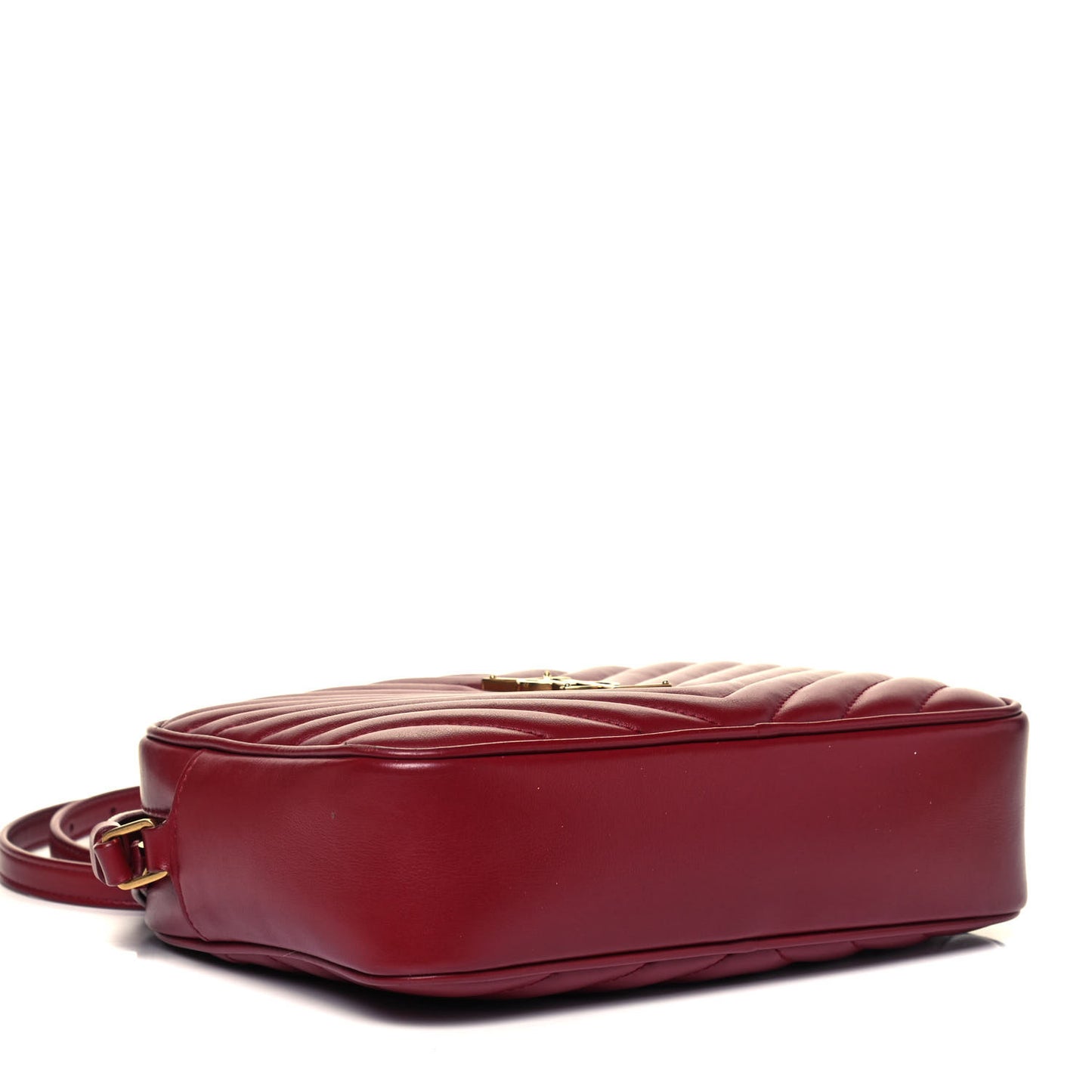 Calfskin Matelasse Monogram Lou Camera Bag Dark Legion Red