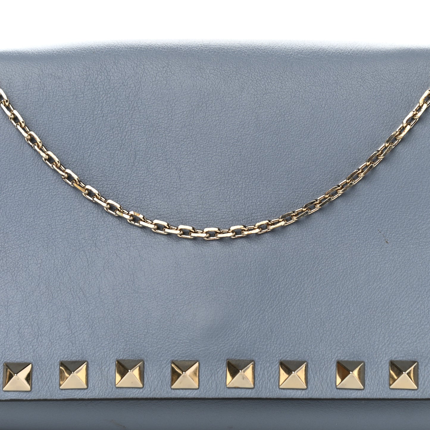 Vitello Small Rockstud Chain Flap Crossbody Bag Blue