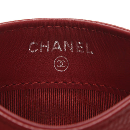 Chanel Caviar Quilted Card Holder Red 5 of 6